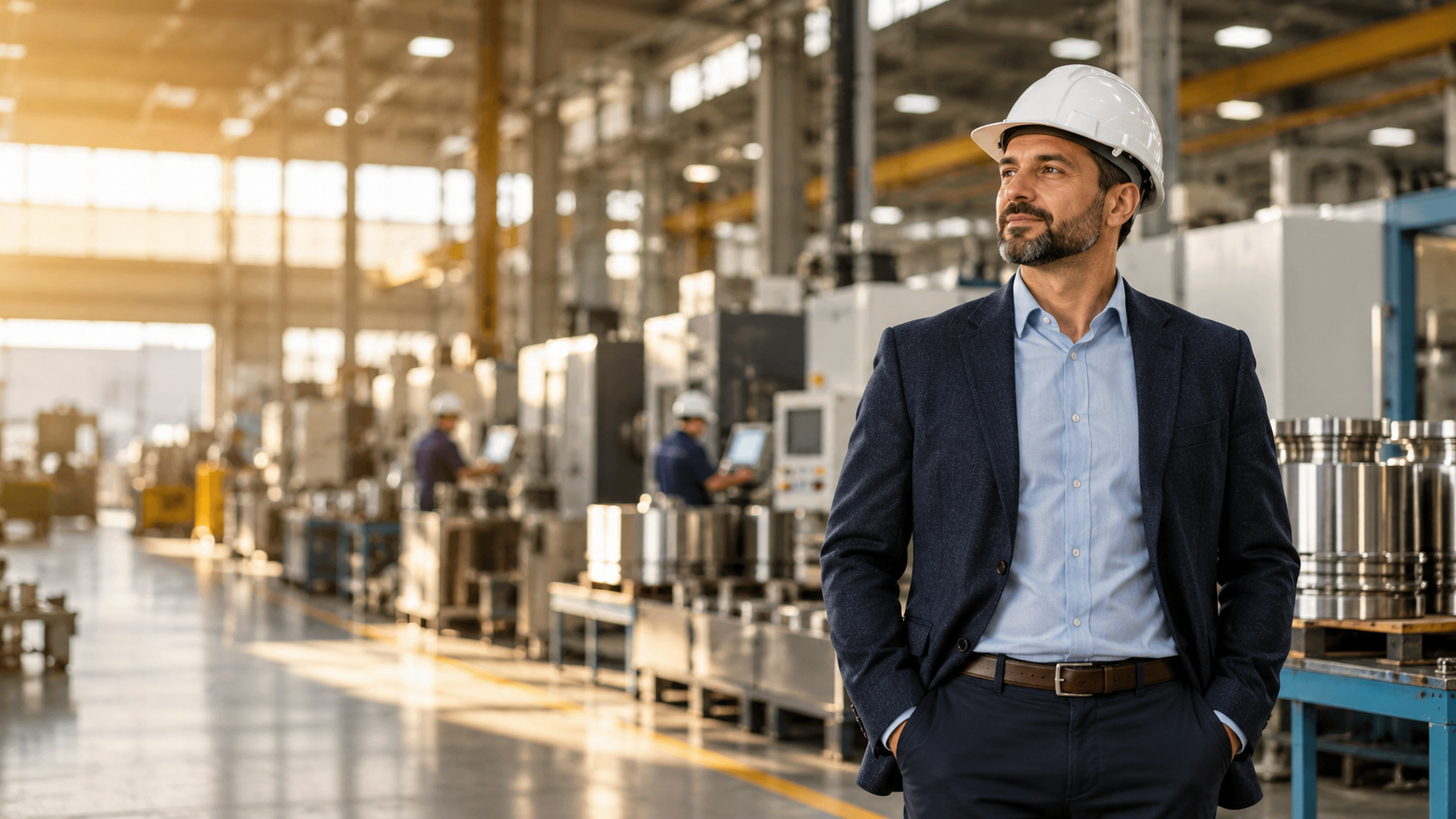 Manufacturing professionals in a modern factory